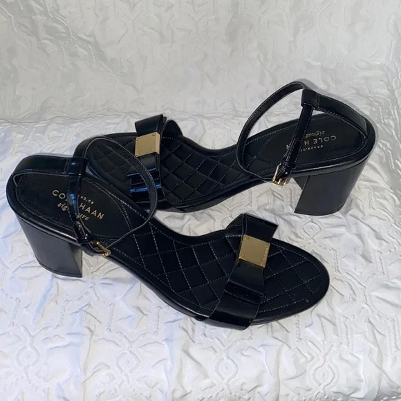 Womens Cole Haan Tali Bow High Ankle Strap Dress Sandals - Picture 2 of 6